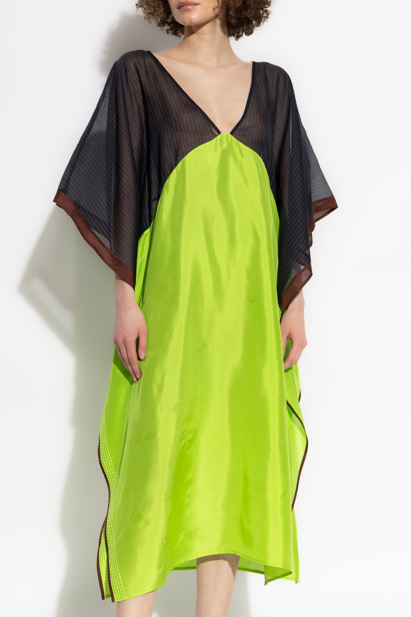 シルクワンピース★Tory Burch★LONG SILK PRINTED DRESS Printed Silk Twill Shirtdress: Women's Designer Dresses